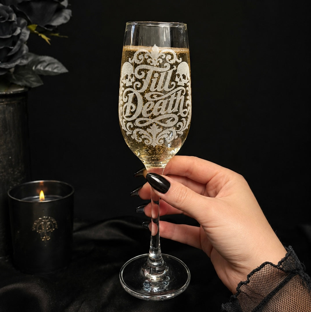 Till Death Champagne Flute