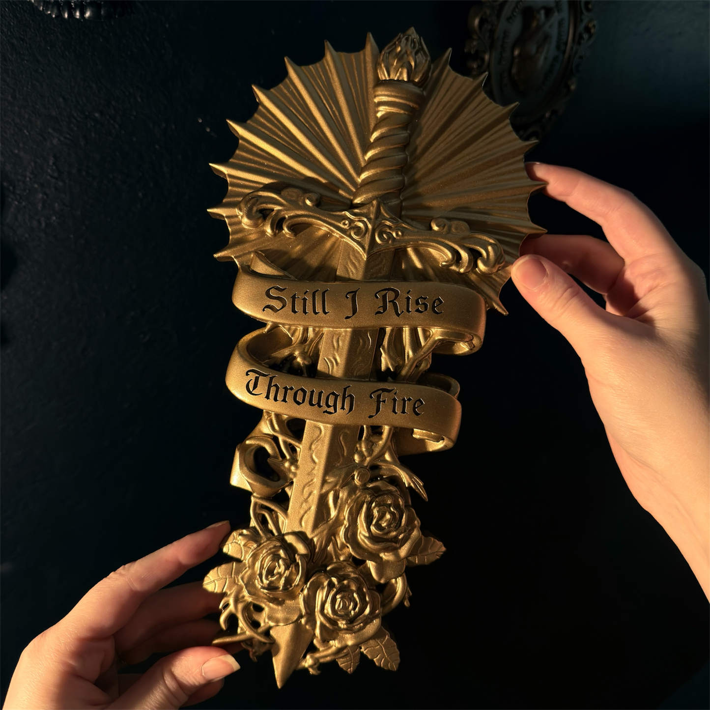 'Still I Rise' Sacred Dagger Wall Crest