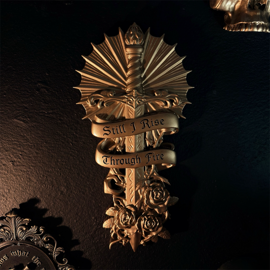 'Still I Rise' Sacred Dagger Wall Crest