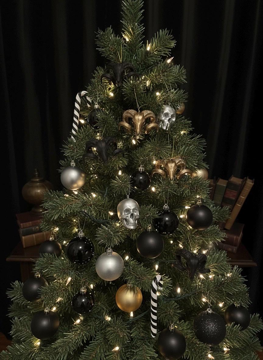 Ram Skull Christmas Ornament