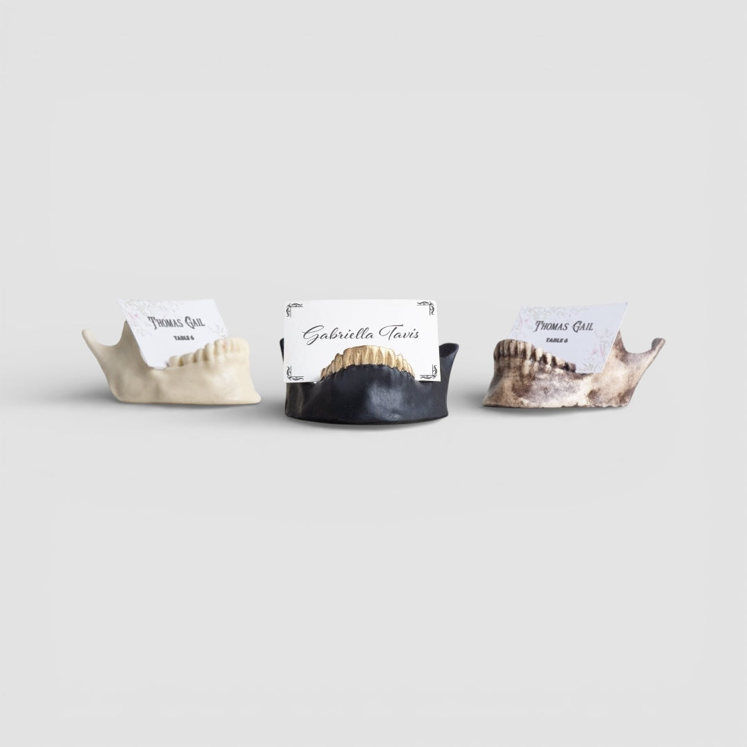 Jaw Table Number Holder - Business Card Holder