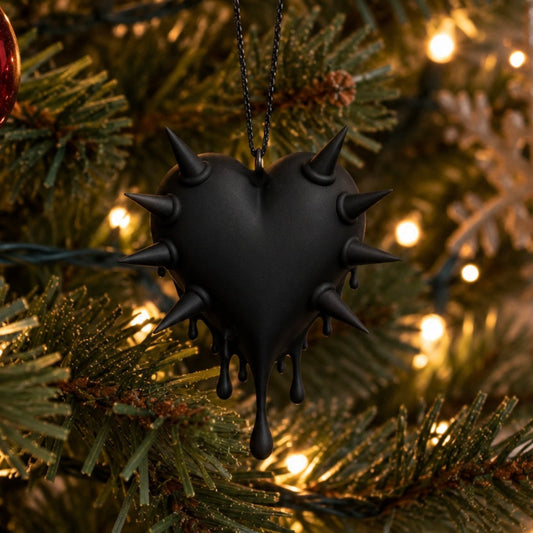 Melting Spiked Heart Ornament