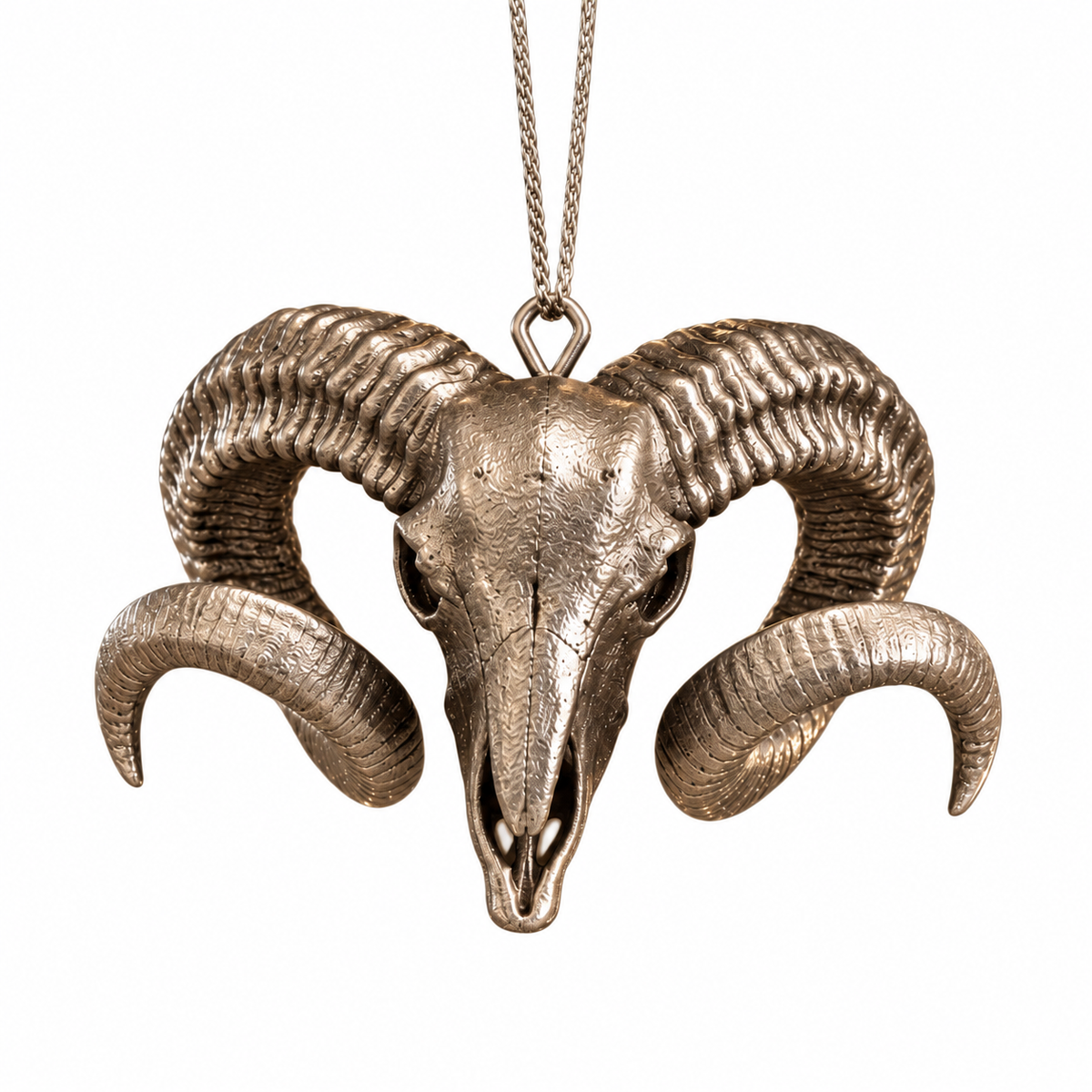 Ram Skull Christmas Ornament