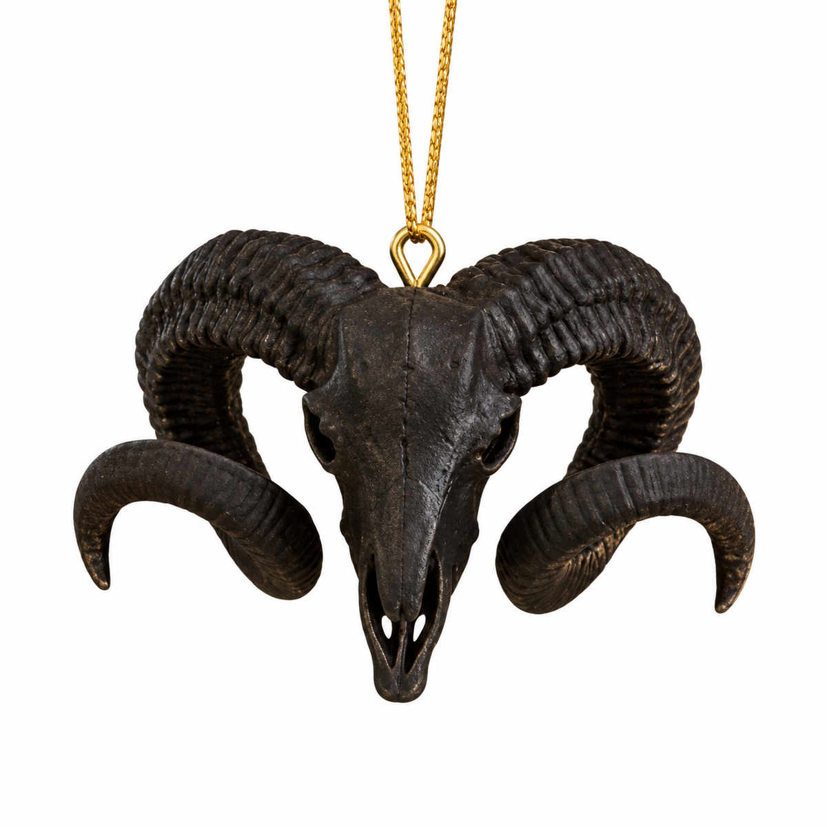 Ram Skull Christmas Ornament