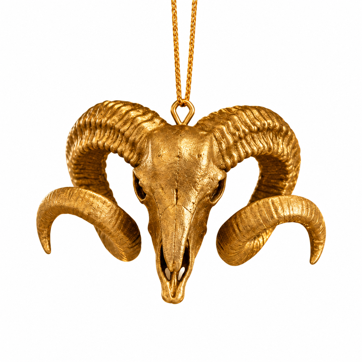 Ram Skull Christmas Ornament