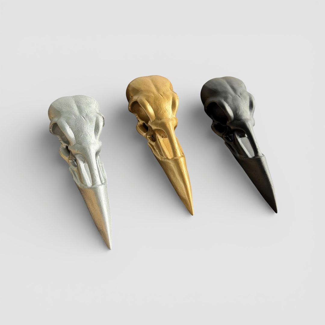 Raven Skull Cabinet Knob (Pair)