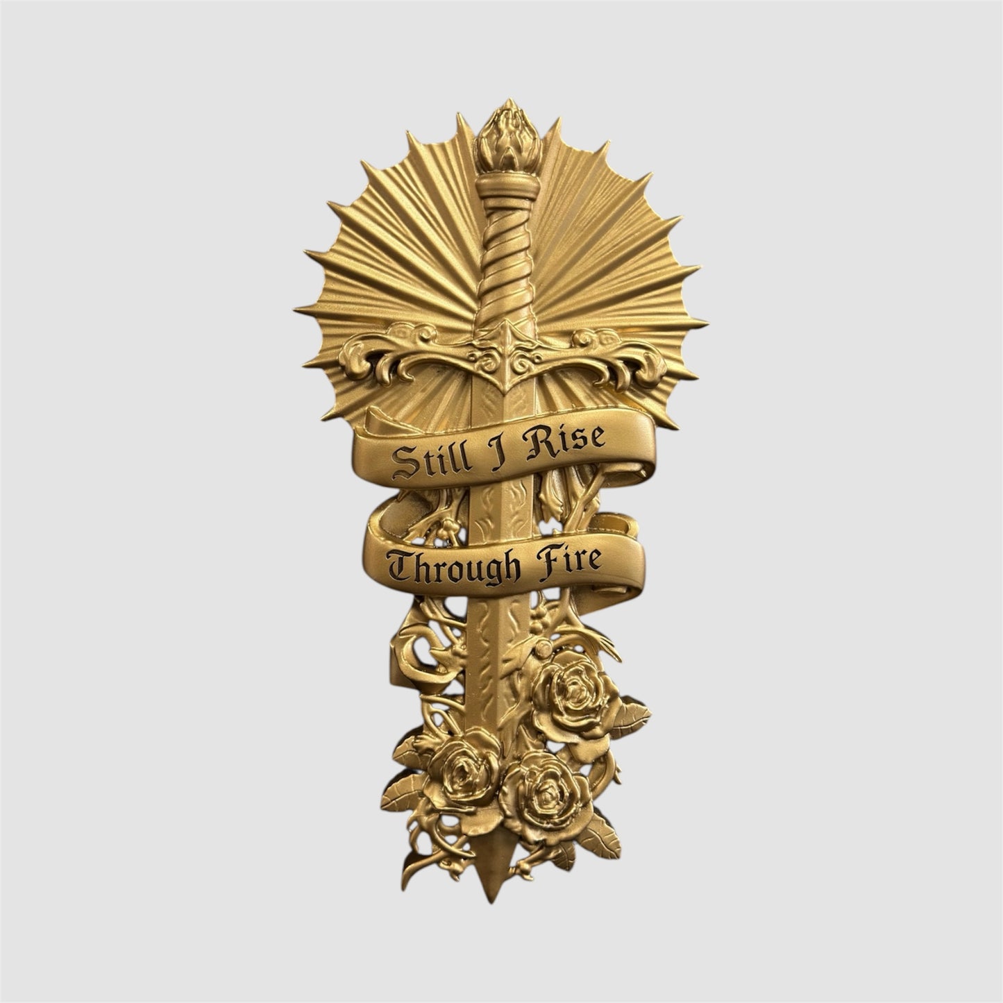 'Still I Rise' Sacred Dagger Wall Crest