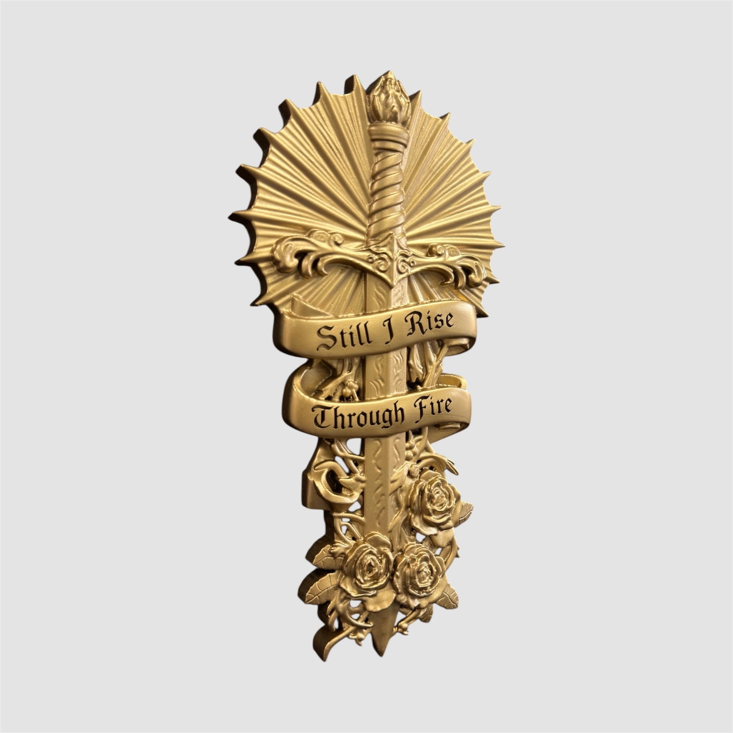 'Still I Rise' Sacred Dagger Wall Crest