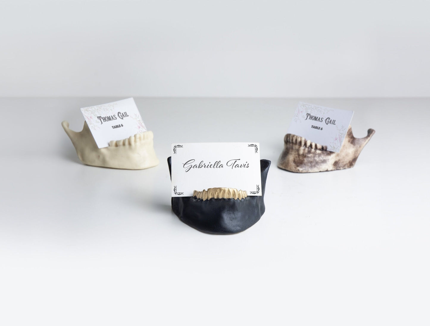 Jaw Table Number Holder - Business Card Holder