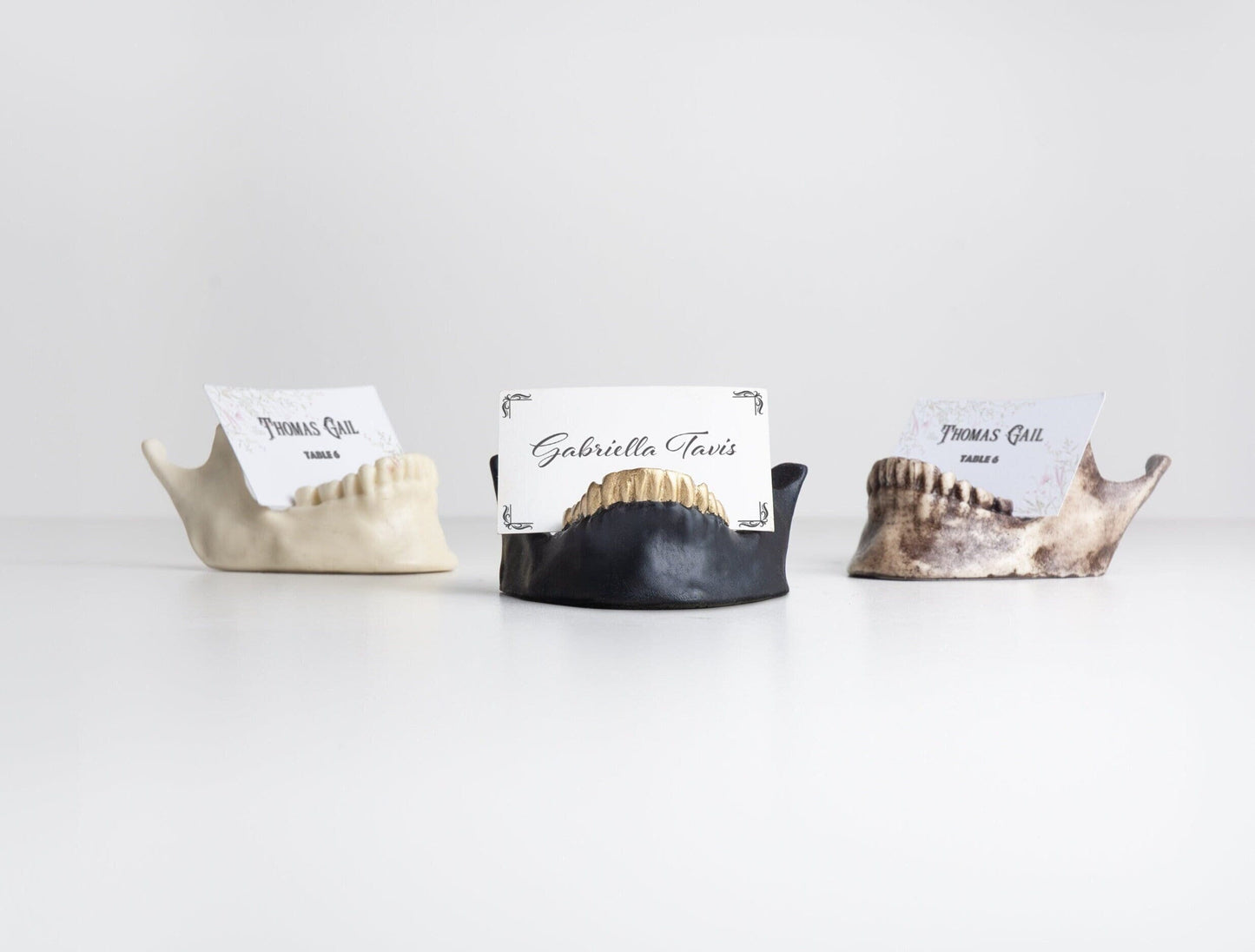 Jaw Table Number Holder - Business Card Holder